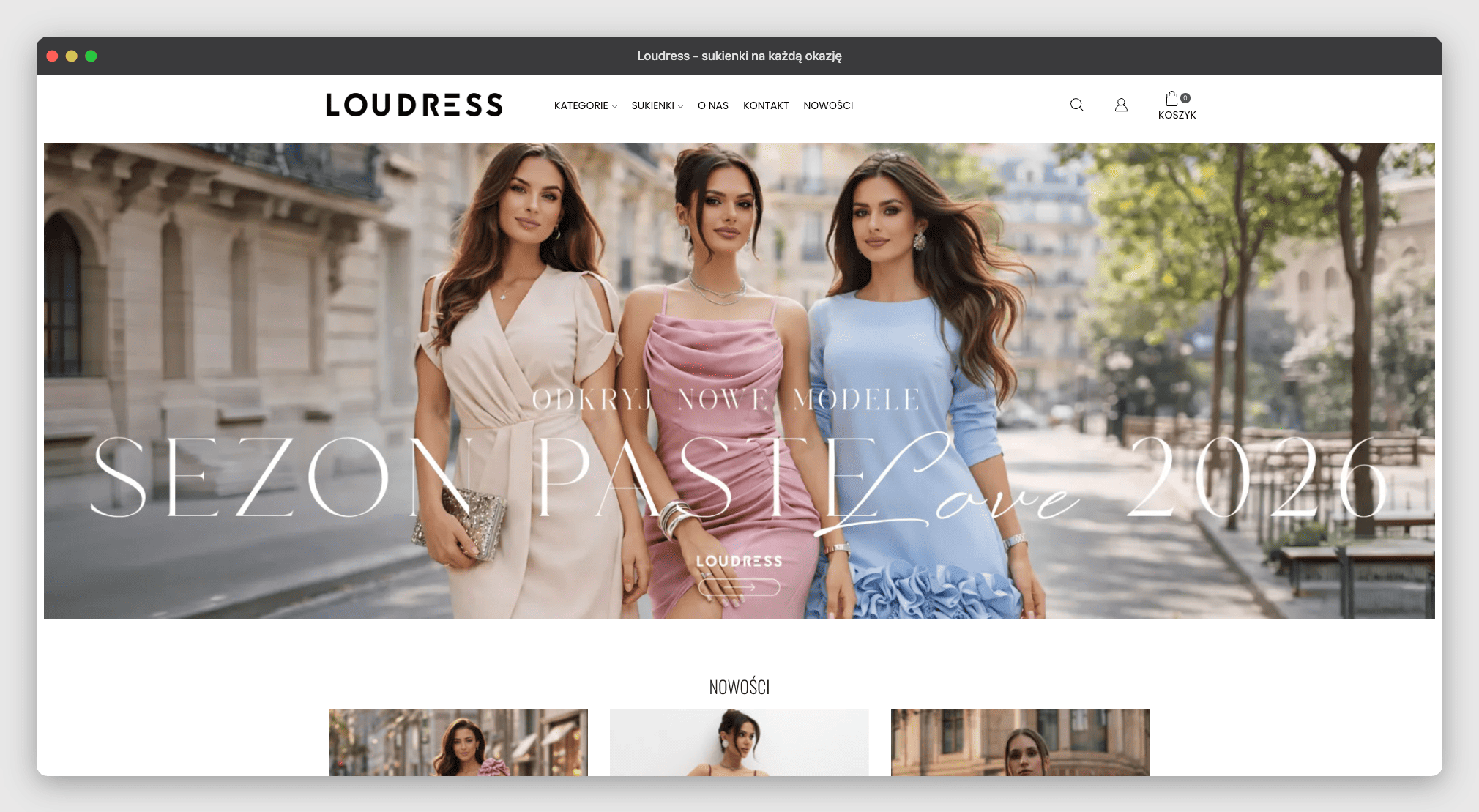 Loudress - sklep internetowy z odzieżą wykonany przez SysioIT